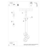 Lampa wisząca TULOS 3P biała