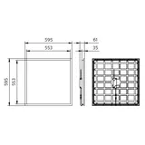 Panel LED Coreline RC132V G6 UGR19 26W 3600lm IP20/40 4000K barwa neutralna 36S/ 840 PSU W60L60 OC B 9,11402E+11 PHILIPS
