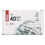 Lampki świąteczne nano łezki 40 LED 4m zimna biel IP44 timer D3AC03 EMOS
