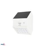 NAŚWIETLACZ LAMPA SOLARNA LED 3 barwy świecenia RUBIC 2,5W 300lm 3000/4000/6000K IP65 BIAŁA Czujnik C83-SOR-002WH-CCT-PIR BEMKO
