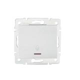 LOGI Łącznik zwierny dzwonek z LED śrubowy 10AX 250V biały 021080102 25075 KANLUX