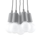 Sollux Lampa wisząca DIEGO 5 szara SL.0577