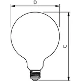 Żarówka LED ściemnialna 5,9W=60W 806lm 2700K barwa ciepła VLE kulka D5,9-60W E27 927 G120 Szkło prze 9,29003E+11 PHILIPS
