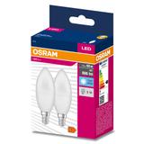 Żarówka LED x2 B39 Świeczka E14 7.5W = 60W 806lm 4000K Neutralna 200° VALUE CLASSIC Osram