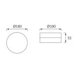 ROBIN LED C 18W 4000K 03087 IDEUS
