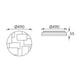 Plafoniera SMD LED TETRIS LED C 48W 4000K 03642 IDEUS