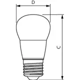 Żarówka LED Kulka 5W=40W 470lm / 2700K barwa ciepła Lustre 5-40W E27 827 P45 FR 9,29003E+11 PHILIPS