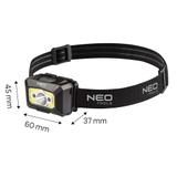 Latarka czołowa akumulatorowa USB 250 lm COB LED + czujnik ruchu NEO TOOLS GTX 99-073 GTX Poland