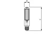 Żarówka LED 42,8W=100W 8000lm 2700K barwa ciepła LED SON-T UE M 8Klm 42,8W 727 E40 5 lat gw. 9,29004E+11 PHILIPS