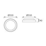 Plafoniera SMD LED ARIEL LED C 48W 04012 IDEUS