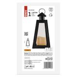Lampion 1 LED świeczka 26,5 cm czarny 3x AAA vintage IP20 DCLV18 EMOS
