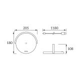 Lampka biurkowa SATURN LED czarny USB C 03863 IDEUS