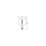 Lampa LED Vintage 1906 CL GLOBE125 Filament szkło przezroczyste SMOKE 15 non-dim 5W 818 E27