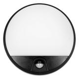 AGAT LED 10W, oprawa ogrodowa z czujnikiem ruchu, 140st, 800lm, IP54, 4000K, czarna AD-OP-6111BLPMR4 ORNO