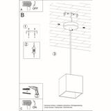 Sollux Lampa wisząca QUAD 1 szary SL.0061