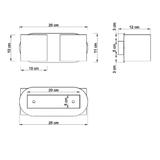 Sollux Kinkiet ORBIS 2 szary SL.0661