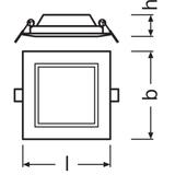 Oprawa DOWNLIGHT SLIM SQUARE 105 6W 6500K WT IP20