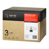 TOS DUO LED 2x20W podwójny naświetlacz ogrodowy z PIR 2x1600lm IP65 4000K neutralna biel PC czarny AD-NL-6603BLR4 ORNO