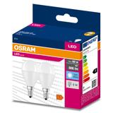 Żarówka LED x2 P45 Kulka E14 6.5W = 60W 806lm 4000K Neutralna 150° VALUE CLASSIC Osram