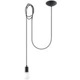 Sollux Lampa wisząca EDISON 1 LONG czarny SL.0369