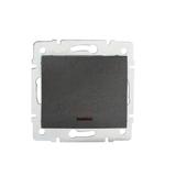 LOGI Łącznik jednobiegunowy z LED śrubowy 10AX 250V grafit 021110141 25256 KANLUX
