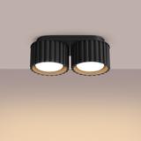 SOLLUX Plafon AURA 2 czarny Gx53 ; SL.1788