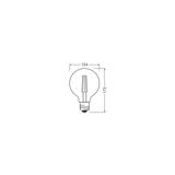 Lampa LED STAR+ GLOWdim GLOBE125 CL 60 FILAMENT 6,5W 827 E27