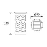 Lampa solarna LED TABU LED 0,03W IP44 zimna biała czarny 04940 IDEUS