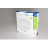Plafoniera ITALIA LED z czujnikiem ruchu 12W 900lm IP20 AC220-240V 50/60Hz 360 4000K GTV OS-ITL12W-LED GTV Poland