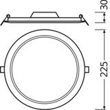 Oprawa DOWNLIGHT SLIM DN210 18W 4000K WT IP20