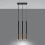 Lampa wisząca MOZAICA 3L czarny/miedź