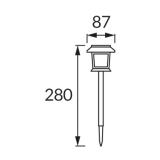 Lampa solarna LED PARK LED 0,04W BLACK CW 04782 IDEUS