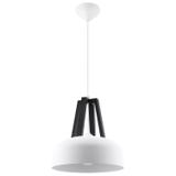 Lampa wisząca CASCO biała/czarna