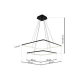 lampa wisząca LED Nix Black 50W 3500lm 3000K ML518 Milagro