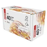 Lampki świąteczne 40 LED nano łezki 4m ciepła biel miedziany przewód timer D3AW01 EMOS
