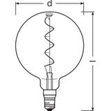 Lampa LED Vintage 1906 CL GLOBE200 Filament szkło przezroczyste GOLD 28 non-dim 5W 820 E27