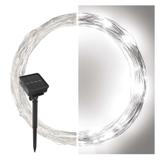 Lampki świąteczne 120 LED nano łezki z panelem solarnym, miedź, 12 m, IP44, zimna biel, timer D3ZC01 EMOS