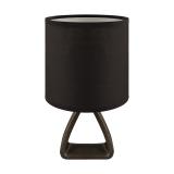 Lampka nocna stołowa abażur ATENA E14 czarna ceramiczna 04058 IDEUS