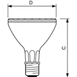 Lampa metalohalogenkowa 35W E27 88V 3000K barwa ciepła MASTERColour CDM-R Elite 35W/930 E27 PAR30L 30D 9,28108E+11 PHILIPS