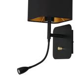 kinkiet Napoli E27 + LED 1W 90lm 4000K czarno/złoty ML6366 Milagro