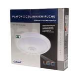 Plafon ZONDA LED EMERGENCY z czujnikiem ruchu, 24 SMD5730, 12/1,2W, 800/80lm, 4000K, IP20, poliwęgla OR-PL-391WLPMR4 ORNO