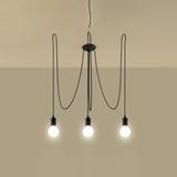 Sollux Żyrandol EDISON 3 czarny SL.0370