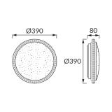 Plafoniera SMD LED PRYZMA LED C 24W CCT 04574 IDEUS