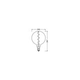 Lampa LED Vintage 1906 CL GLOBE200 Filament szkło przezroczyste SMOKE 12 non-dim 5W 818 E27