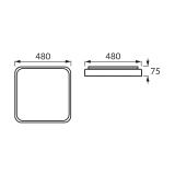 Plafoniera SMD LED MONO LED D 48W NW 04162 IDEUS