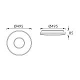 Plafoniera SMD LED OPERA LED C 48W 4000K 03636 IDEUS