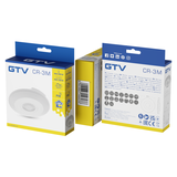 GTV CZUJNIK RUCHU CR-3 MINI, max. 2000W, AC 220-240V, 50/60Hz, KĄT DZIAŁANIA 360*, ZASIĘG 6m ± 2,2- 4m, IP20, WSPÓŁPRACUJE Z LED, NATYNKOWY, BIAŁY CR-CR3M00-00 GTV Poland