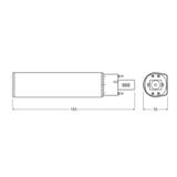 Lampa DULUX D E LED FR 26 ECG, AC mains 10W 830 G24q-3