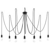 Sollux Żyrandol EDISON 7 czarny SL.0372