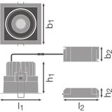 Oprawa SPOT SQUARE DARKLIGHT ADJUST 8W 3000K FL WT